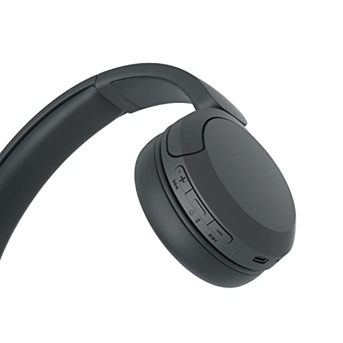Sony WH-CH520 Kabellose Bluetooth On-Ear-Kopfhörer, 50h Akkulaufzeit, Schwarz