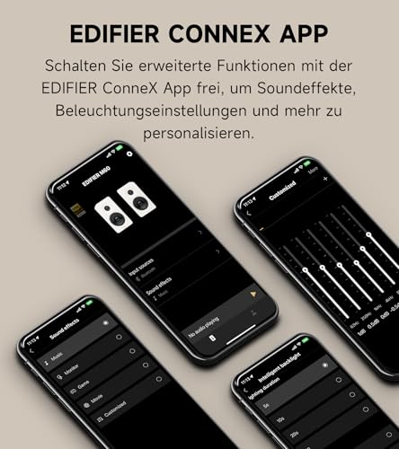 Edifier M60 Bluetooth Desktop-Lautsprecher, 66W, Hi-Res Audio, LDAC, Schwarz