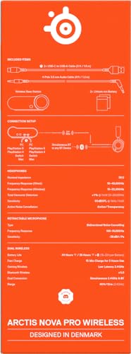 SteelSeries Arctis Nova Pro Wireless Gaming-Headset, mit ANC & Infinity Power System, Multi-Plattform