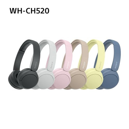 Sony WH-CH520 Kabellose Bluetooth On-Ear-Kopfhörer, 50h Akkulaufzeit, Schwarz