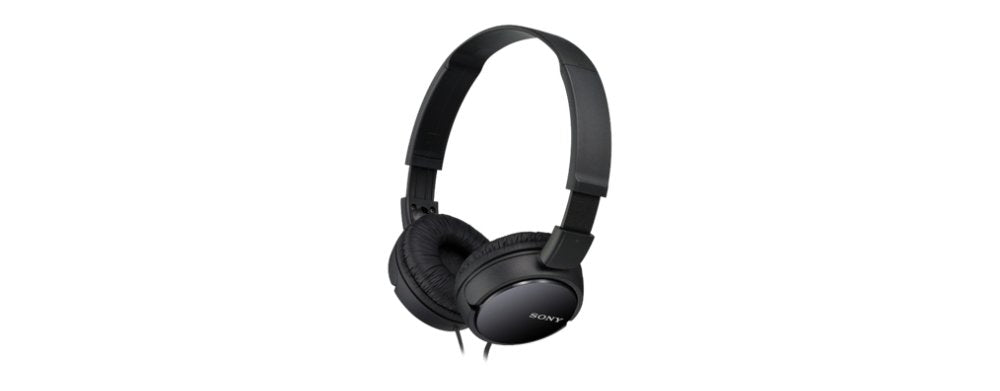 Sony MDR-ZX110 On-Ear-Kopfhörer, faltbar, kabelgebunden, Schwarz