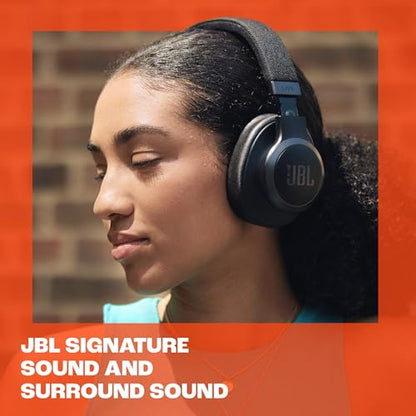 JBL Live 770 NC Kabellose Over-Ear Bluetooth-Kopfhörer mit aktiver Geräuschunterdrückung, Weiß