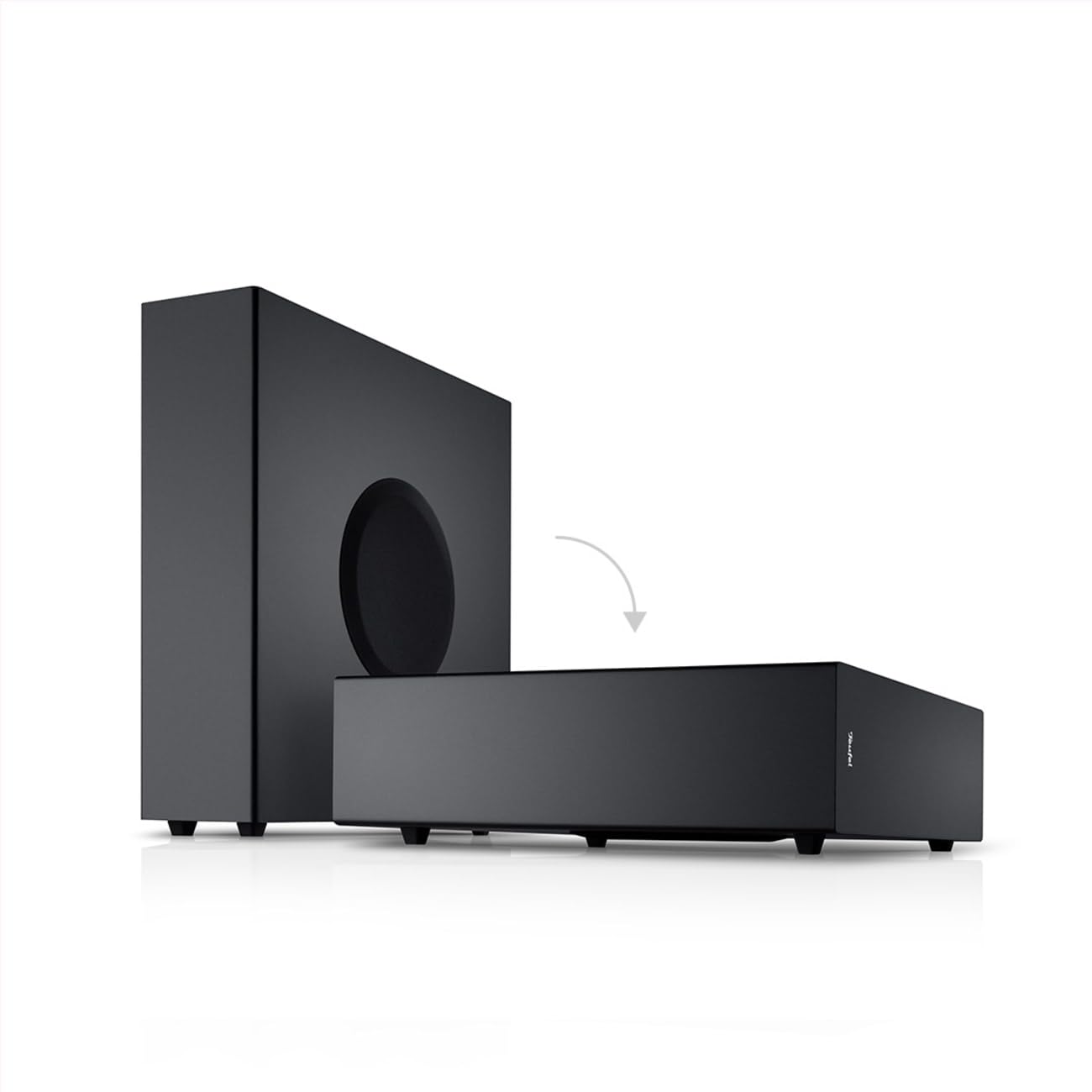 Teufel CINEBAR 11 Soundbar 4.1 Set, mit kabellosen Rear-Speakern, Dolby Audio, 4K-Pass-Through, Schwarz