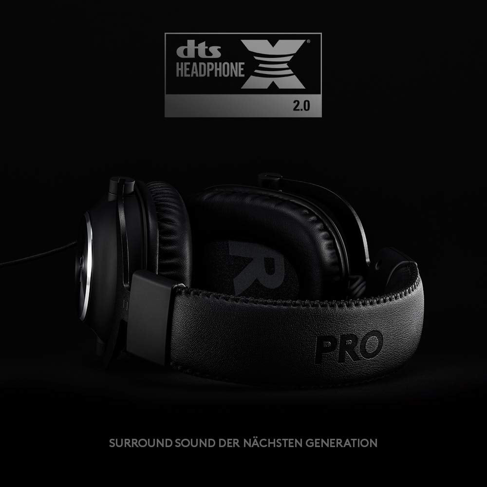 Logitech G PRO X Gaming-Headset, mit Blue VO!CE & DTS 7.1 Surround Sound, kabelgebunden, Schwarz