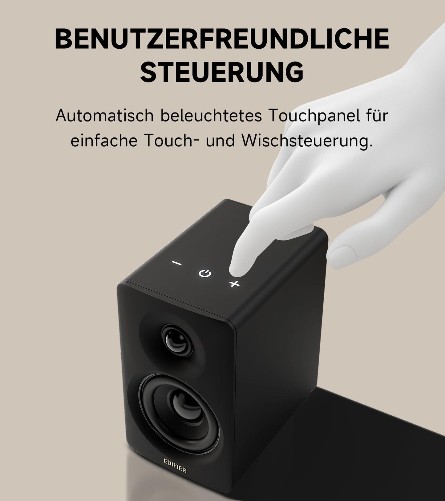 Edifier M60 Bluetooth Desktop-Lautsprecher, 66W, Hi-Res Audio, LDAC, Schwarz