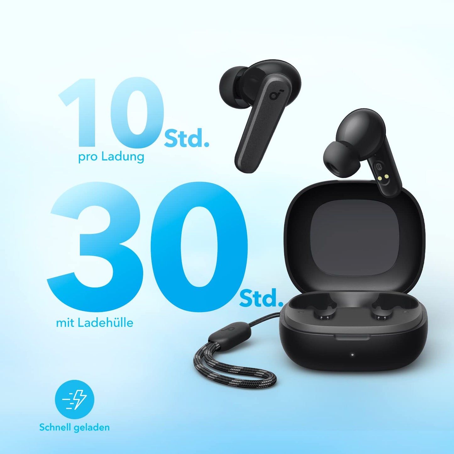 Anker Soundcore P20i Kabellose Bluetooth-In-Ear-Kopfhörer, Schwarz