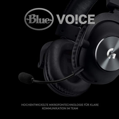 Logitech G PRO X Gaming-Headset, mit Blue VO!CE & DTS 7.1 Surround Sound, kabelgebunden, Schwarz