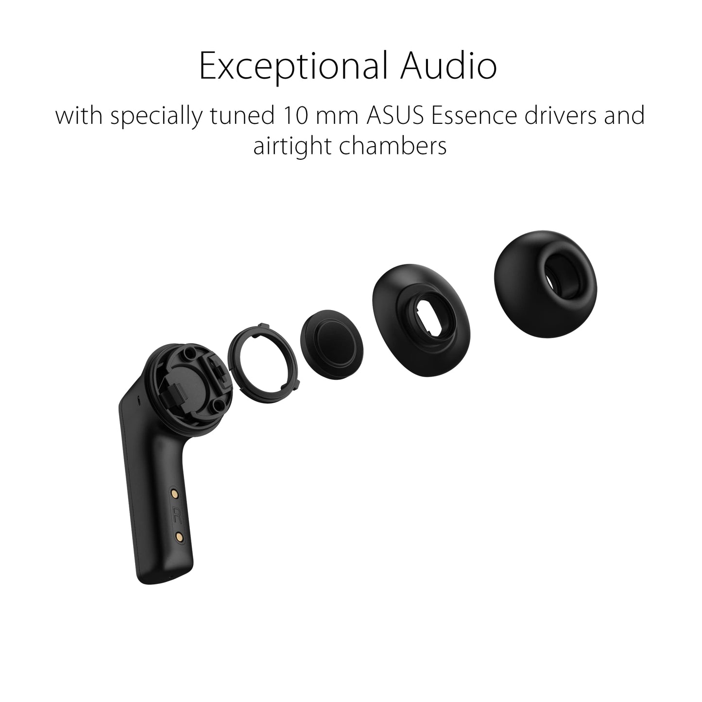 ASUS ROG Cetra True Wireless In-Ear-Gaming-Kopfhörer mit ANC, Schwarz