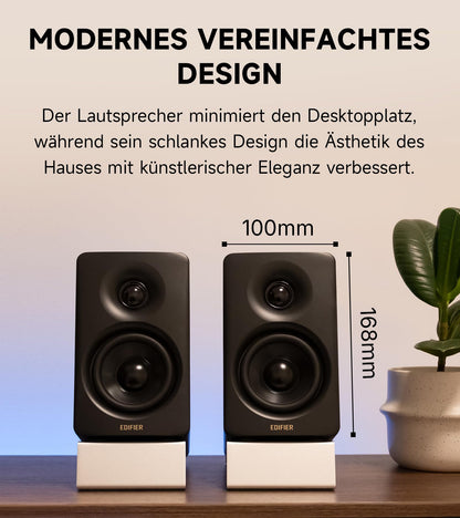 Edifier M60 Bluetooth Desktop-Lautsprecher, 66W, Hi-Res Audio, LDAC, Schwarz