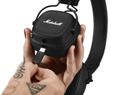 Marshall Major IV On-Ear Bluetooth Kopfhörer, 80h Akkulaufzeit, Schwarz