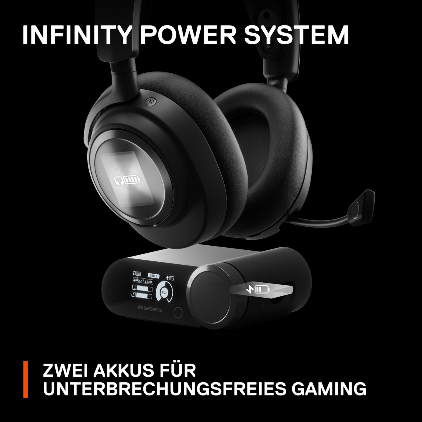 SteelSeries Arctis Nova Pro Wireless Gaming-Headset, mit ANC & Infinity Power System, Multi-Plattform