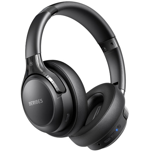 BERIBES Bluetooth Kopfhörer Over Ear, 65h Akkulaufzeit, 6 EQ-Modi, Schwarz