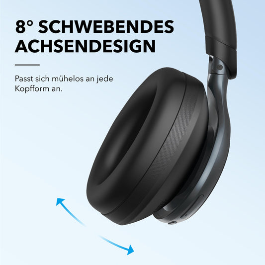 soundcore Space One Kabellose Kopfhörer mit adaptivem ANC, 40h Akkulaufzeit, Hi-Res Audio