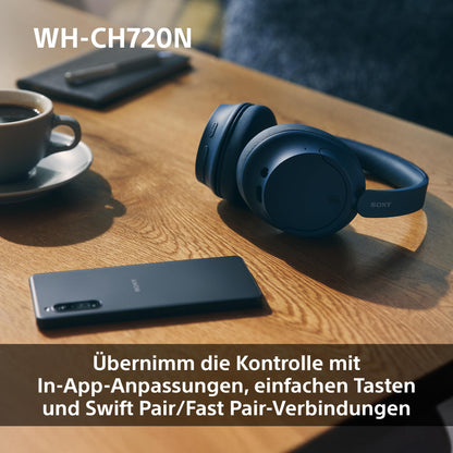 Sony WH-CH720N Kabellose Bluetooth-Kopfhörer mit Noise Cancelling, Schwarz