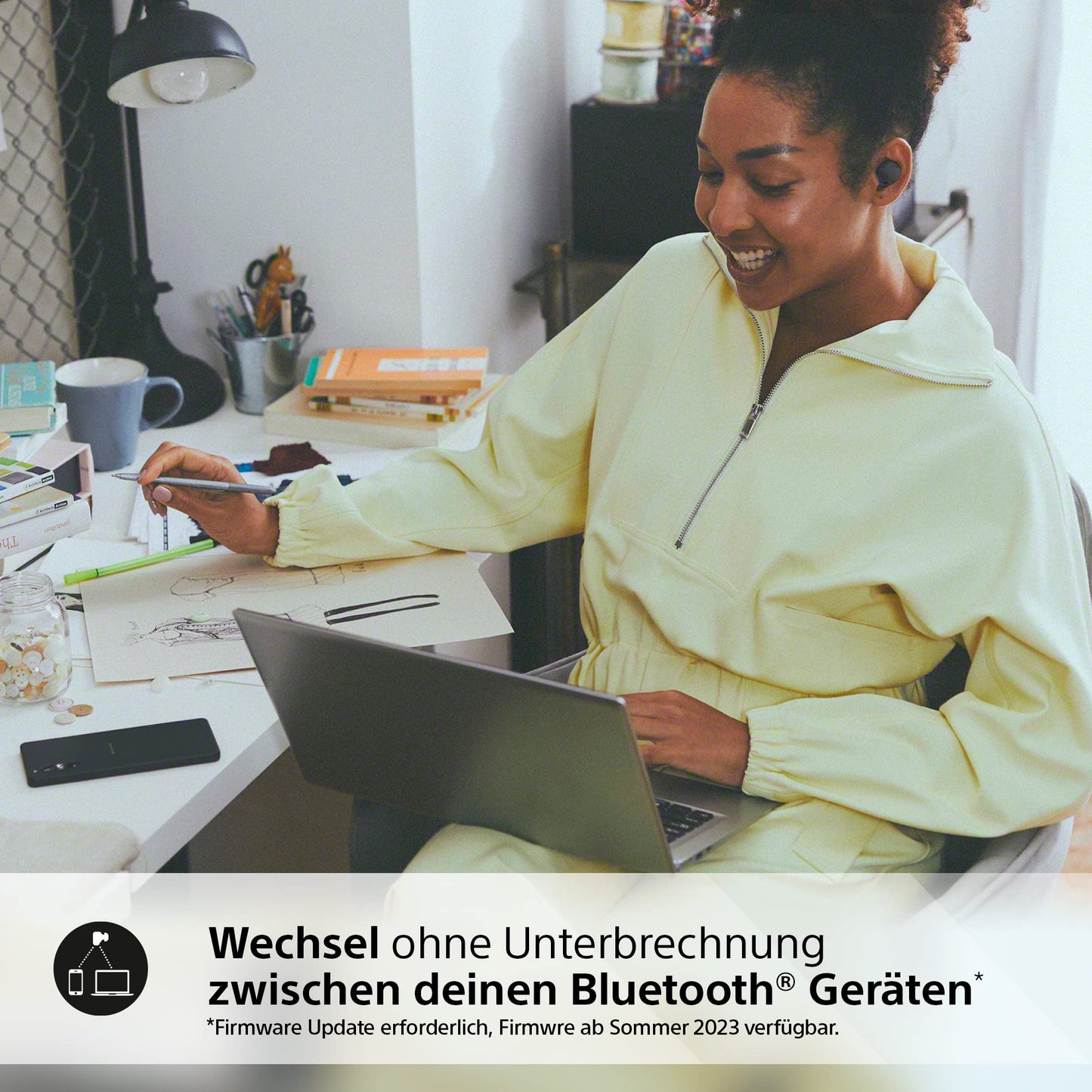 Bluetooth Noise-Cancelling-Kopfhörer Sony WF-C700N, kabellos, schwarz